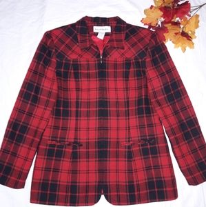 Vintage Red Buffalo Plaid Norton Mcnaughton Coat